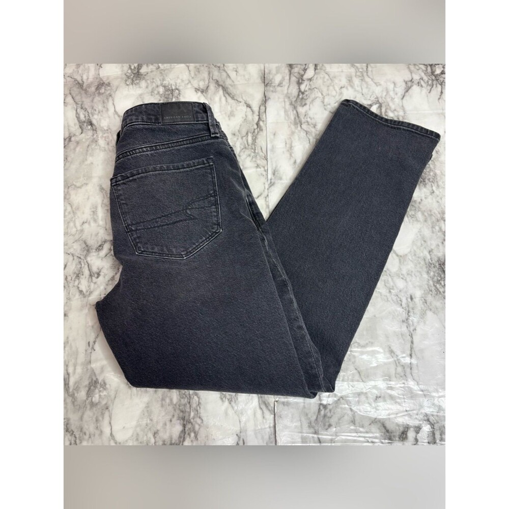 American Eagle Outfitters Black Denim Skinny Jeans high rise size 8 casual